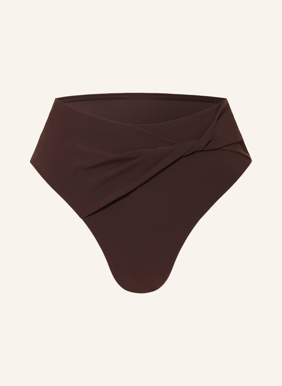 JETS Australia Majtki bikini z wysokim stanem JETSET CIEMNOBRĄZOWY