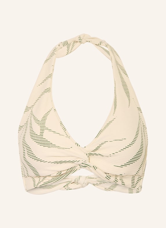 JETS Australia Neckholder-Bikini-Top BOTANIC LINES CREME / GRÜN