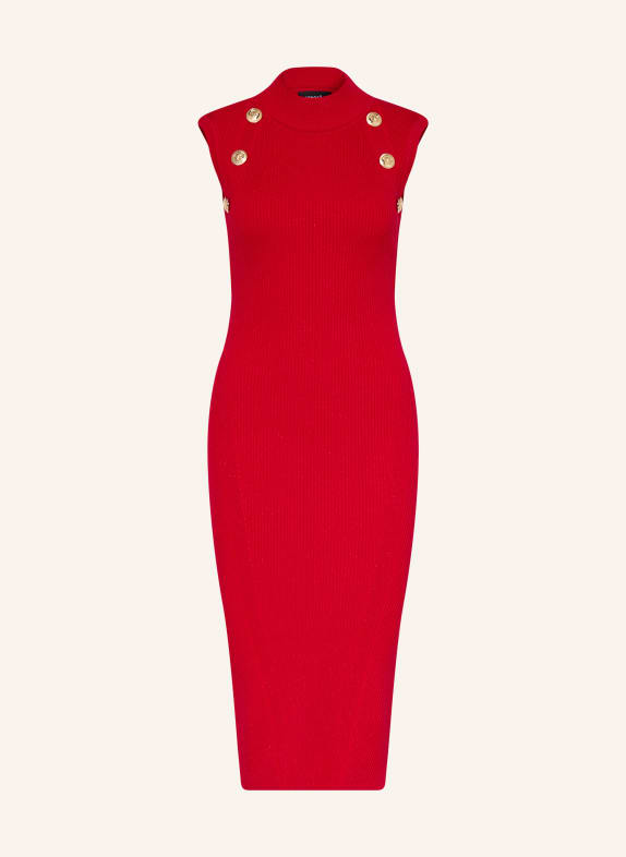RETROFÊTE Strickkleid NUNZIA mit Glitzergarn ROT