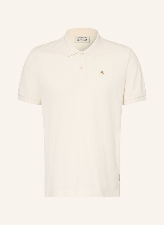 SCOTCH & SODA piqué polo shirt BEIGE
