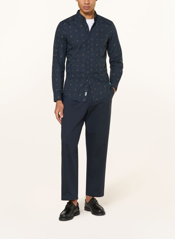 SCOTCH & SODA Overhemd Slim Fit DONKERBLAUW / ROOD / GROEN