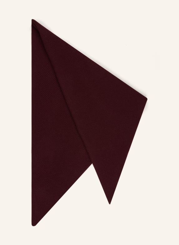 TOMMY HILFIGER Triangular scarf with cashmere DARK RED