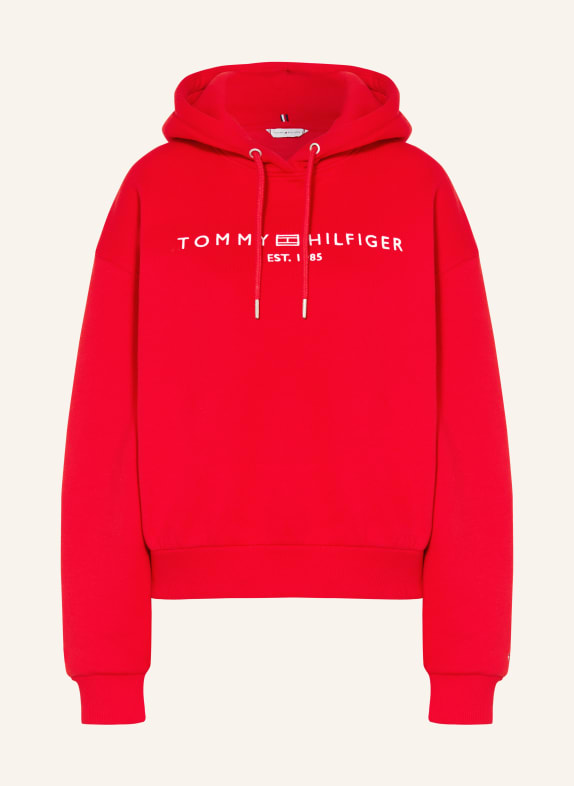 TOMMY HILFIGER Mikina s kapucí ČERVENÁ