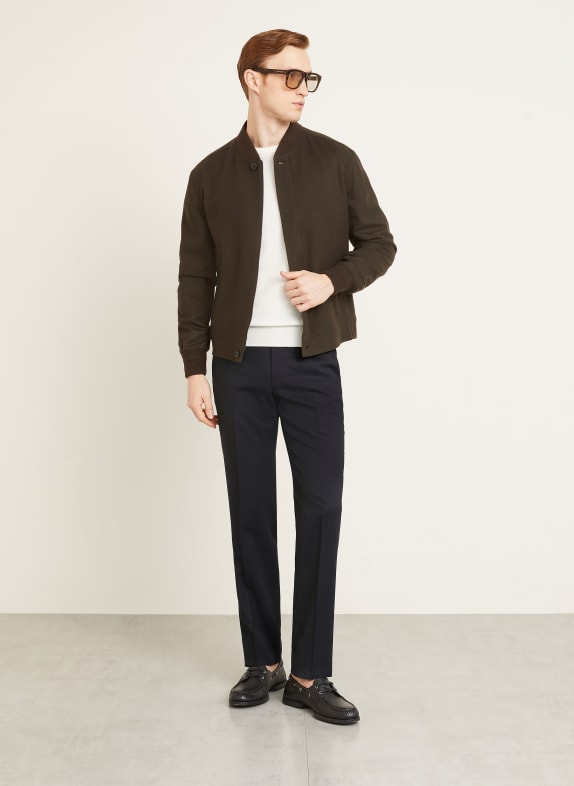 ZEGNA Kalhoty Regular Fit TMAVĚ MODRÁ