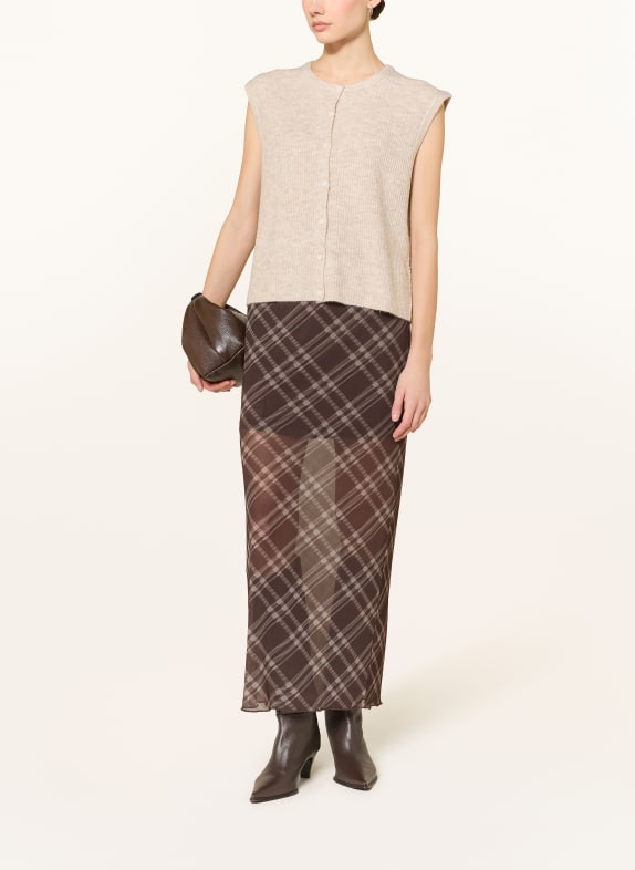 NEO NOIR EVEREST knit vest BEIGE