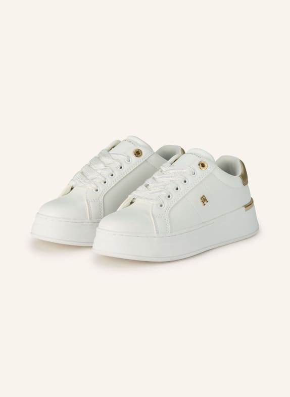 TOMMY HILFIGER Sneaker WEISS / GOLD