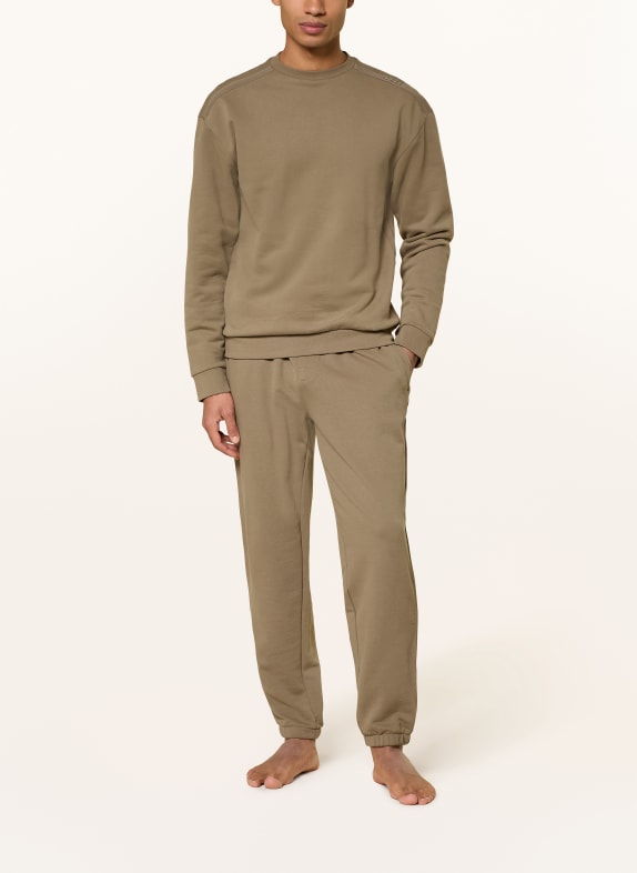 BOSS Pantaloni de casă CHEVRON KAKI