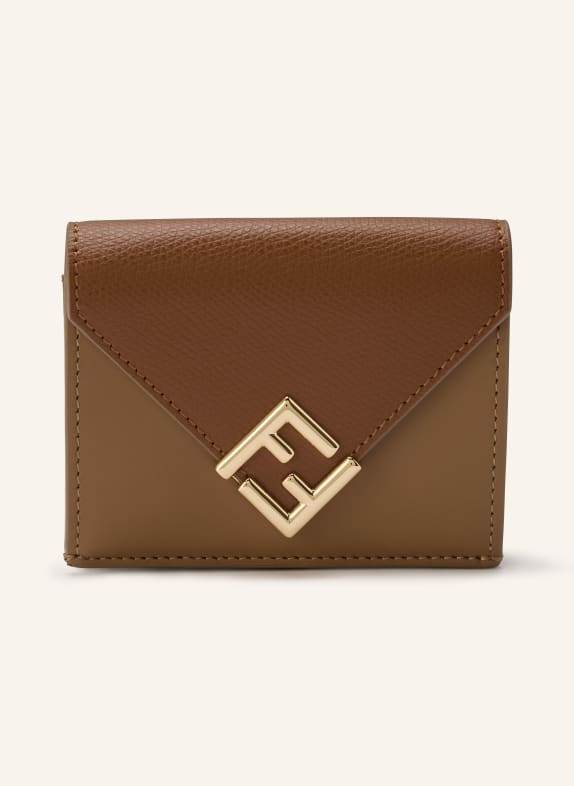 FENDI Geldbörse FF DIAMONDS BRAUN