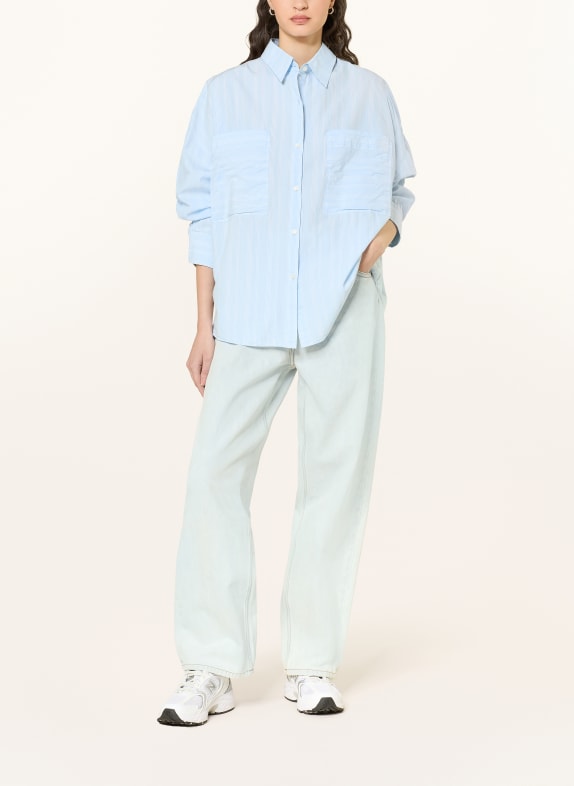 HUGO Overhemdblouse EDAFENA LICHTBLAUW / WIT
