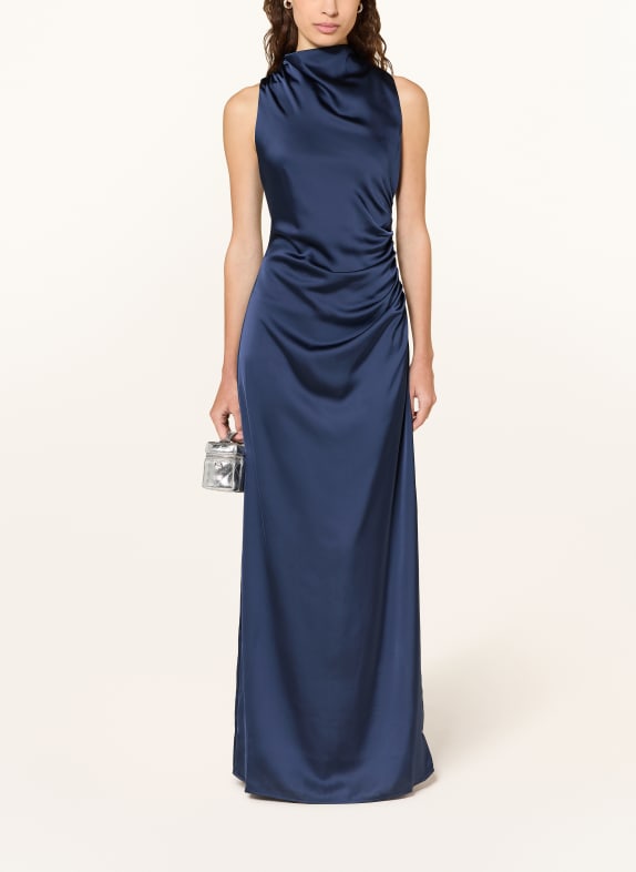 HUGO Satijnen jurk KESINA DONKERBLAUW