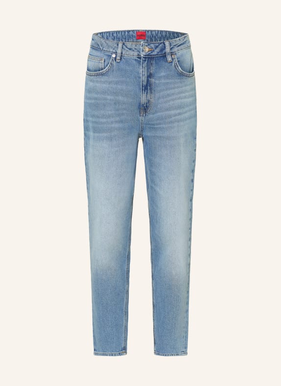 HUGO Mom Jeans GARLENE 445 TURQUOISE/AQUA