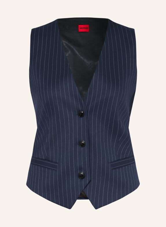 HUGO Blazerweste AUMARA DUNKELBLAU / WEISS