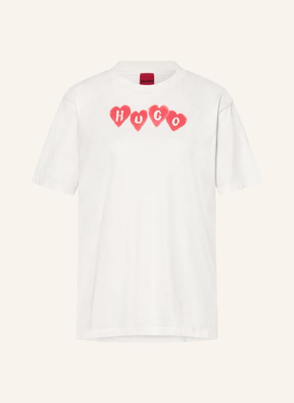 HUGO Tričko VINTAGE TEE REŽNÁ / ČERVENÁ