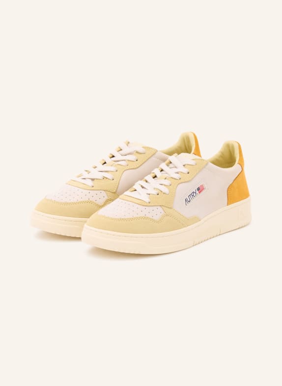 AUTRY Sneaker MEDALIST LOW TS ECRU / ORANGE / HELLGELB