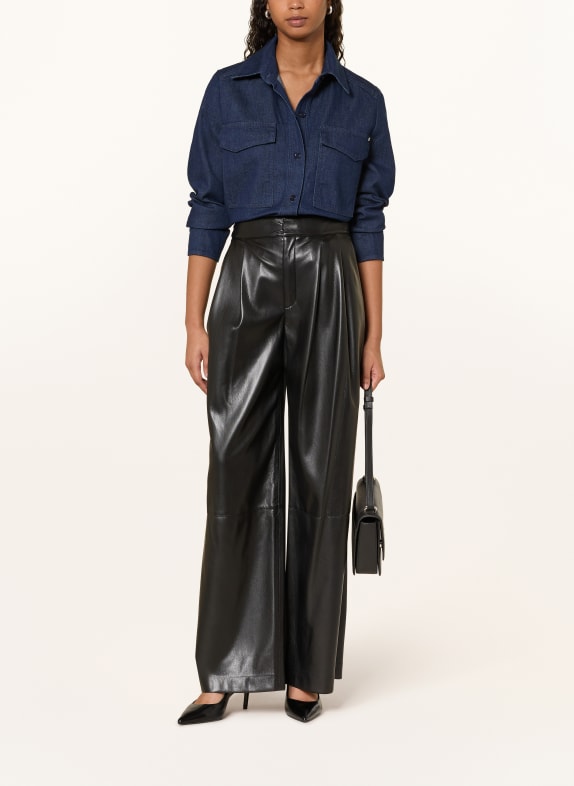 BOSS Jeanshemd ALOSYNE DONKERBLAUW
