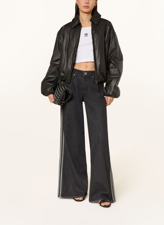 adidas Originals Wide Leg Jeans FIREBIRD met galonstrepen TRUBLC