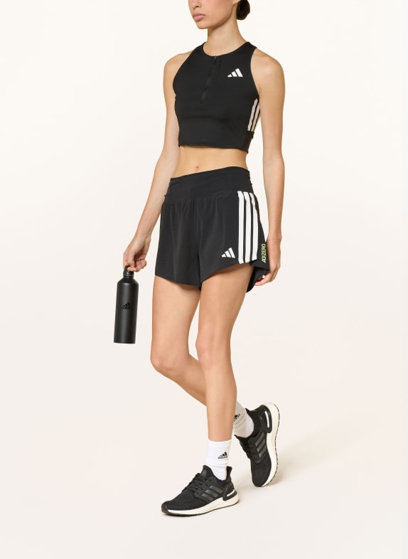 adidas 2-in-1 hardloopshort ADIZERO GEL ZWART