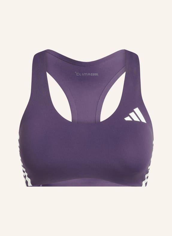 adidas Biustonosz sportowy ADIZERO FIOLETOWY / BIAŁY