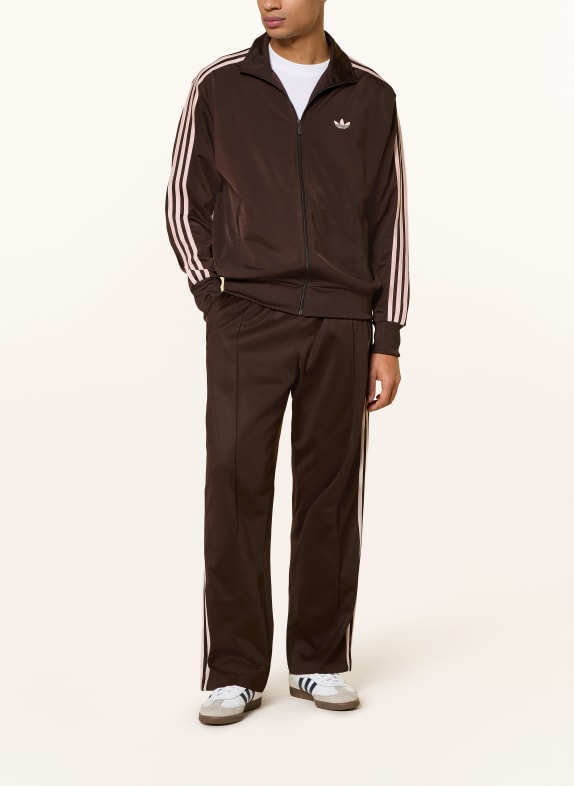 adidas Originals Trackbroek BAGGY met galonstrepen MARRON FONCÉ / ROSE CLAIR