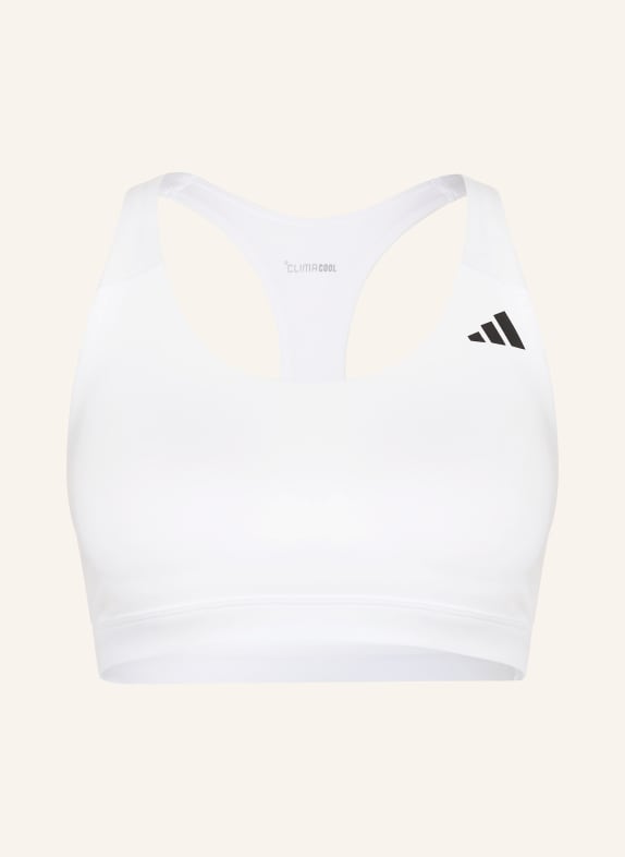adidas OPTIME ESSENTIALS WORKOUT sports bra WHITE / BLACK