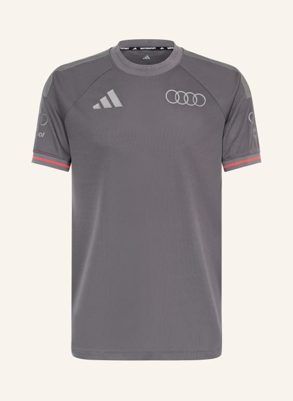 adidas T-Shirt DUNKELGRAU / NEONROT