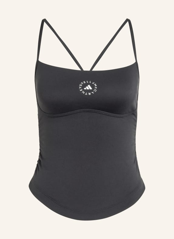 adidas by Stella McCartney Krátký top ASMC STUDIO ČERNÁ