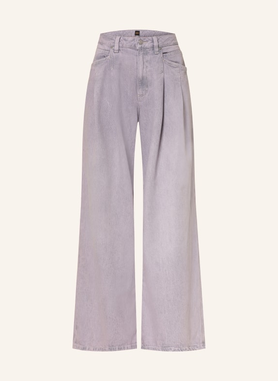 BOSS Džíny se širokými nohavicemi SLOUCHY 050 LIGHT/PASTEL GREY