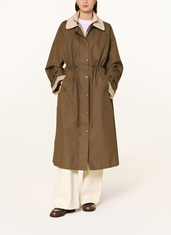 Y.A.S. Parka s odnímatelnou kapucí HNĚDÁ / BÉŽOVÁ