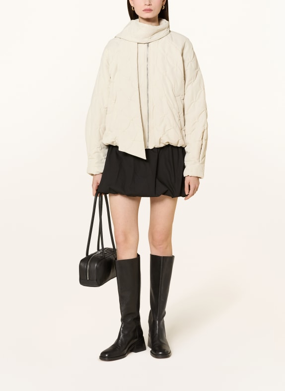 Y.A.S. Steppjacke mit abnehmbarem Schal BEIGE