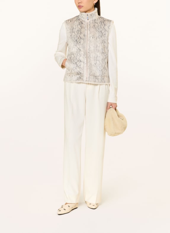 MILESTONE MSBLAKELY reversible vest with faux fur BEIGE / GRAY