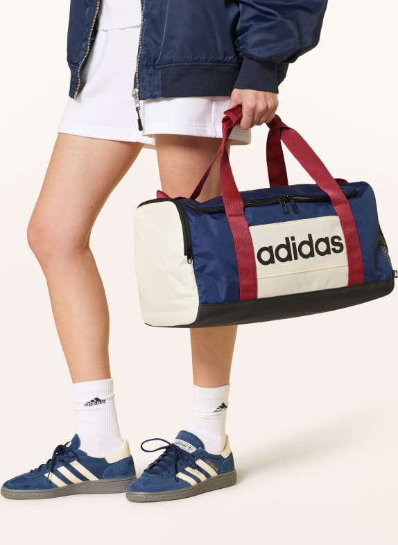 adidas Sporttas LINEAR DUFFEL SMALL DONKERBLAUW / DONKERROOD / WIT
