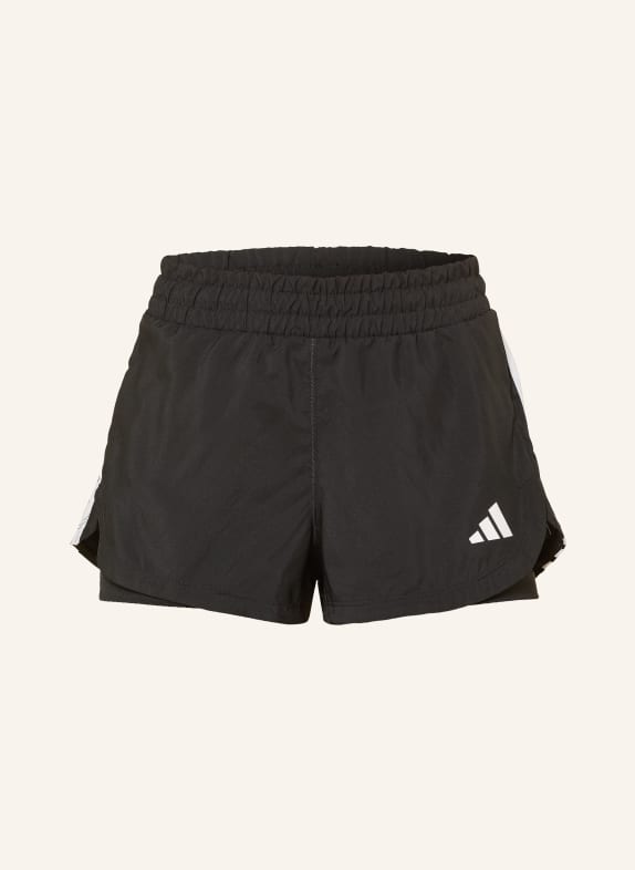 adidas 2-in-1-Laufshorts PACER SCHWARZ / WEISS