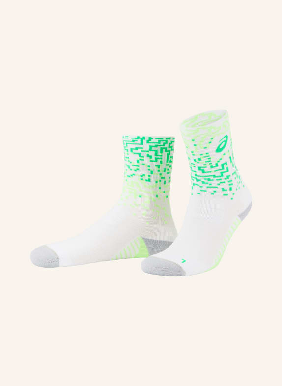 ASICS Laufsocken RUN CREW WEISS / NEONGRÜN / GRÜN
