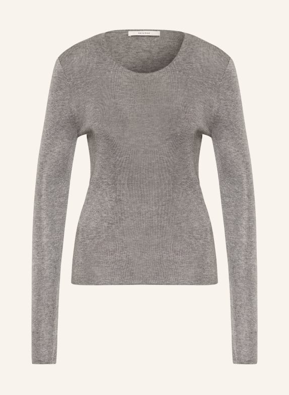 GESTUZ Sweter GZASIA JASNOCZARY