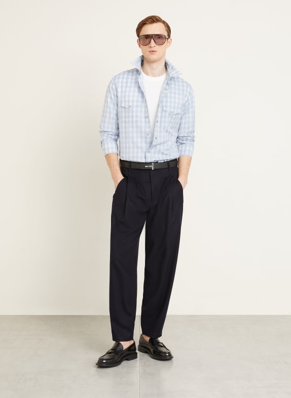 TOM FORD Overhemd Regular Fit LICHTBLAUW / WIT