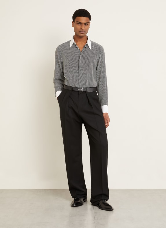 TOM FORD Zijden overhemd Regular Fit ZWART / ECRU