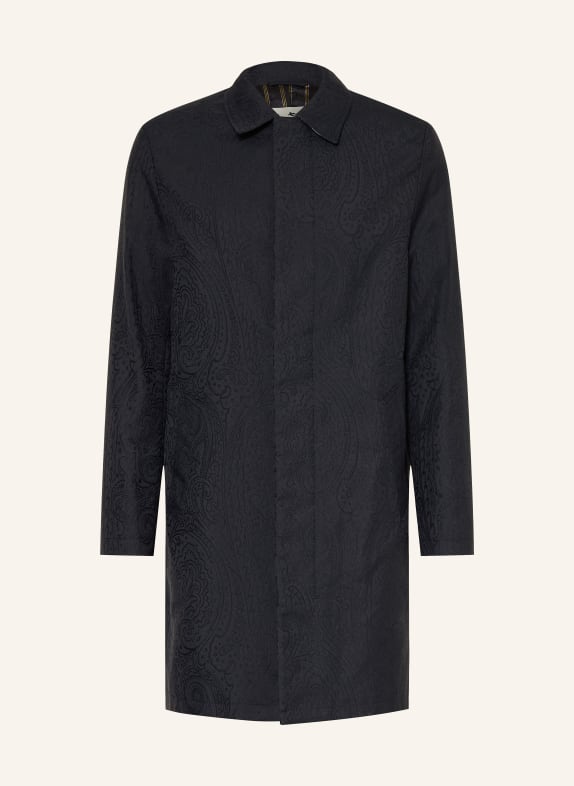 ETRO Jacquard-Mantel DUNKELBLAU