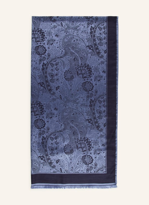 ETRO Schal mit Seide HELLBLAU / DUNKELBLAU