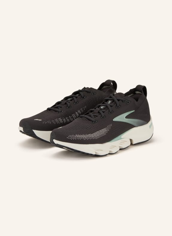 BROOKS Laufschuhe GLYCERIN FLEX SCHWARZ / BEIGE / HELLGRÜN