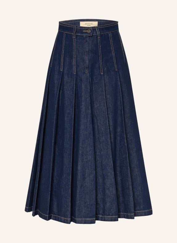 WEEKEND Max Mara Džínová sukně OVALE TMAVĚ MODRÁ