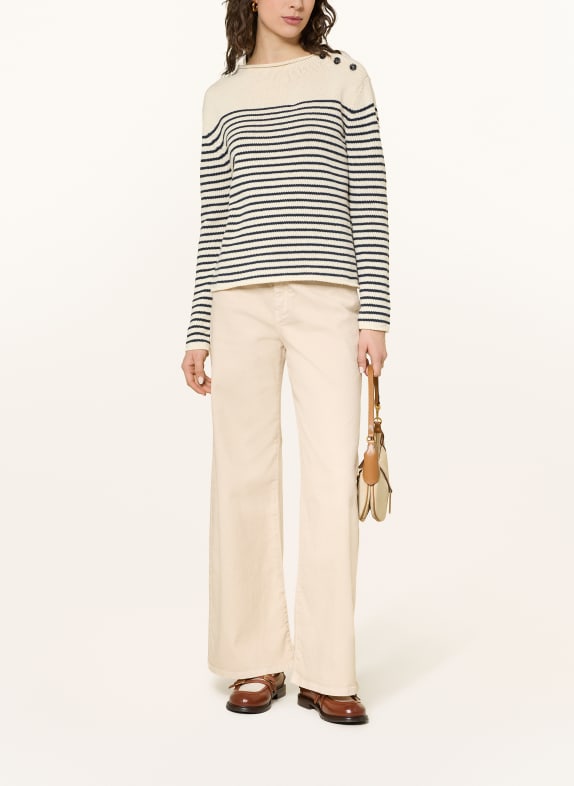 WEEKEND Max Mara Pulover QUADRO ECRU / NEGRU