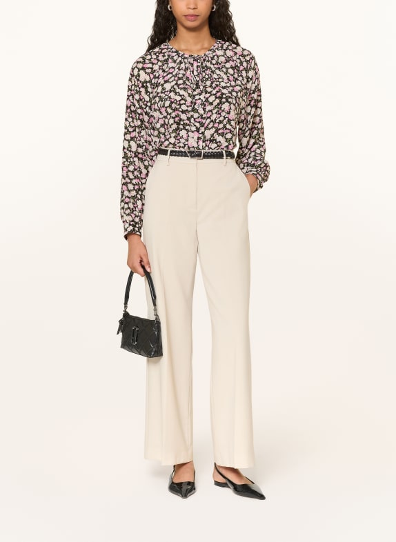 WEEKEND Max Mara Zijden blouse CINEMA ZWART / ROSÉ / OLIJF