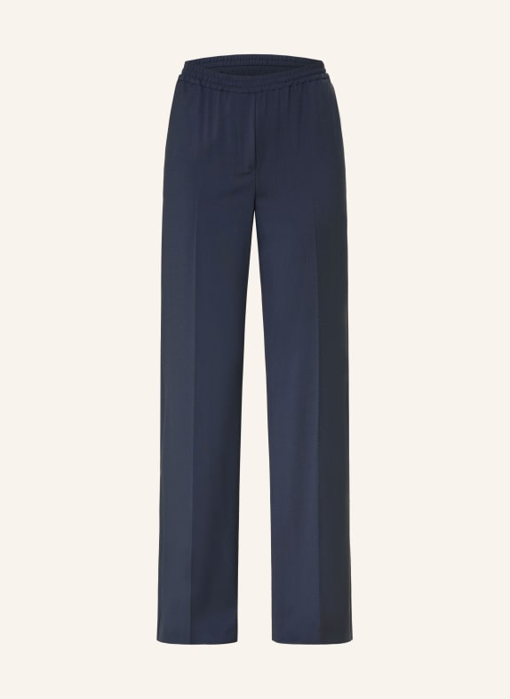 WEEKEND Max Mara Kalhoty Marlene MALLO TMAVĚ MODRÁ