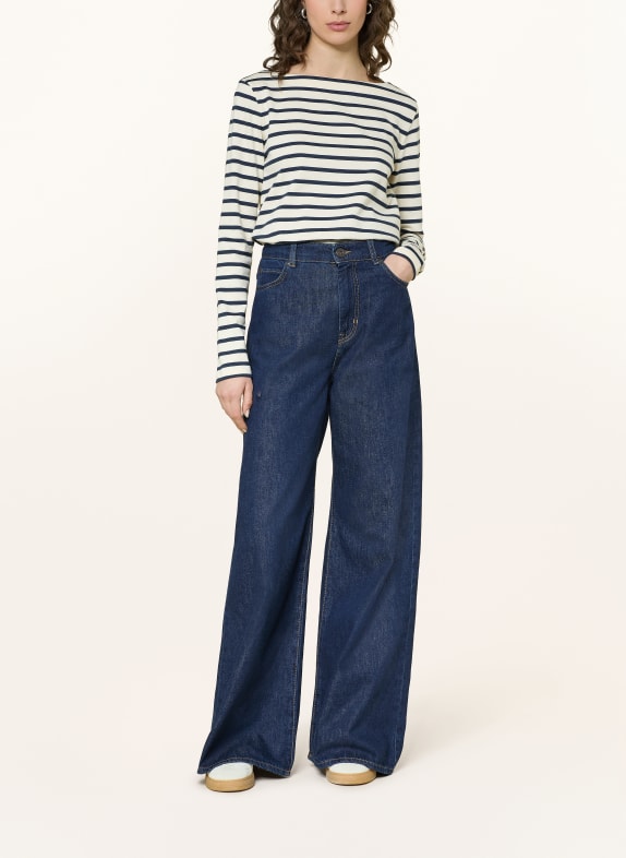 WEEKEND Max Mara Tricou cu mâneci lungi ERASMO BEJ / ALBASTRU ÎNCHIS