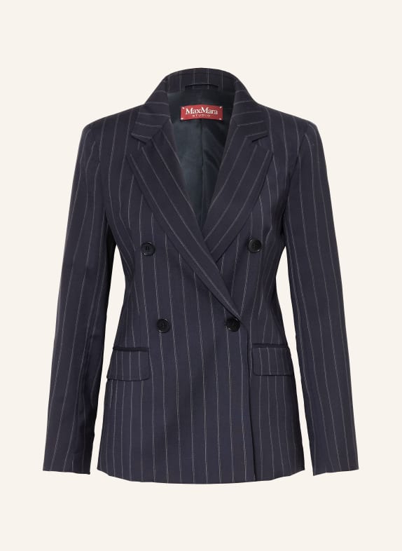 Max Mara STUDIO Blazer ONAGRO aus Schurwolle DUNKELBLAU / HELLGRAU