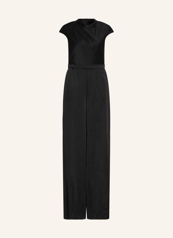 Max Mara STUDIO Jumpsuit VESPA aus Satin SCHWARZ
