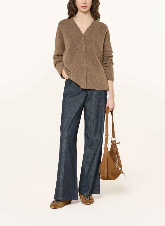 S Max Mara Vest MORA met alpaca COGNAC