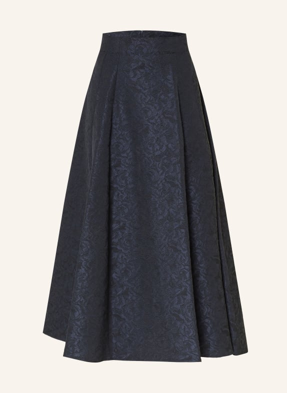 S Max Mara Žakárová sukně GIOIA TMAVĚ MODRÁ