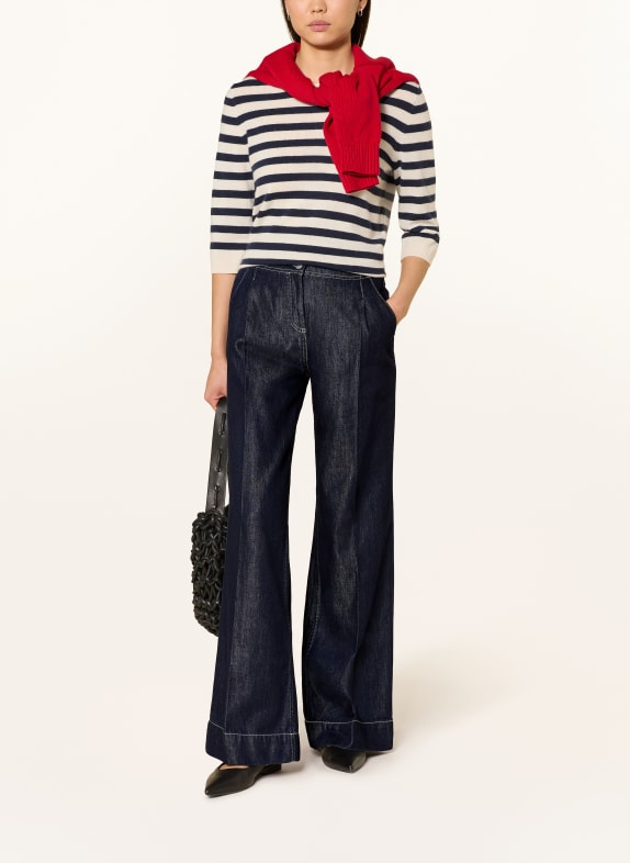 MORE Dżinsy z szerokimi nogawkami 0963 DARK BLUE DENIM