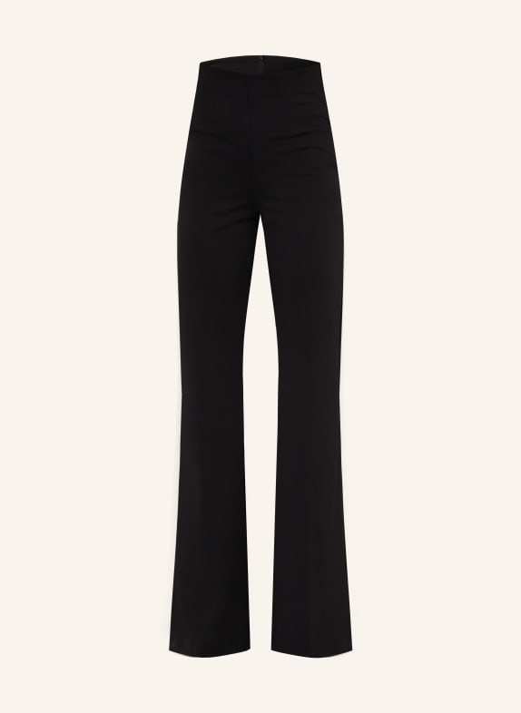 SPORTMAX Bootcut-Hose GETTONE aus Jersey SCHWARZ